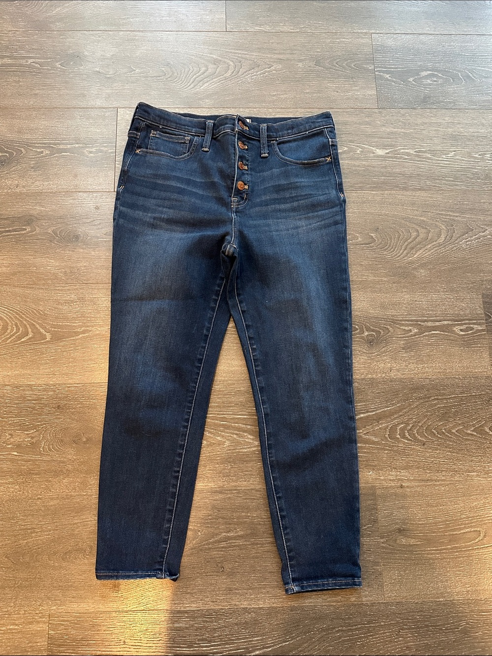 Madewell 10” high rise skinny denim crop jeans